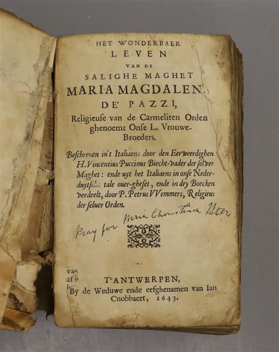 Theology, three 17th century volumes, including Missale Romanum Ex Decreto Sacrosancti,